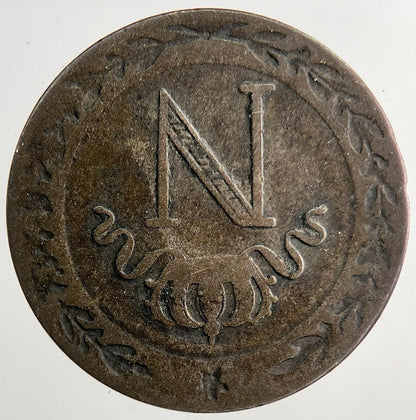 1808 Napoleon France 10 Cents Centimes Coin | Fine Collectable Grade | a9223