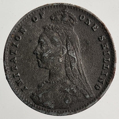 1800’s Victoria Toy Money Coin Token | Fine Collectable Grade | a9140