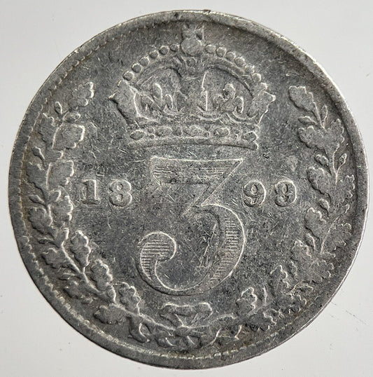 1899 Victoria Threepence Silver Coin | Collectable Grade | a8825