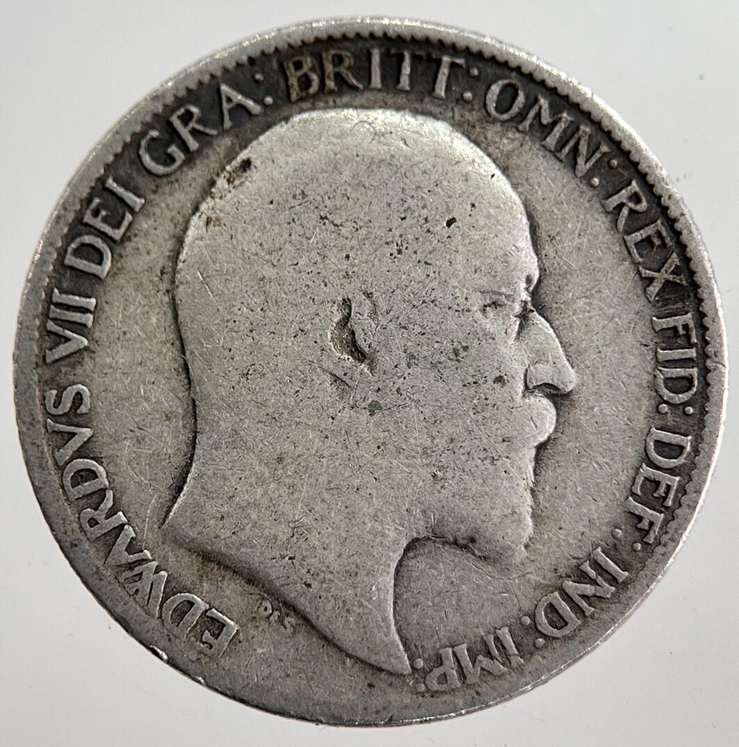 1909 Edward VII Sixpence Silver Coin | Collectable Grade | a8642