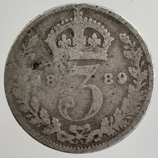 1889 Victoria Threepence Silver Coin | Collectable Grade | a8815