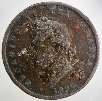 1826 George IV One Penny Coin | Collectable Grade | a9064