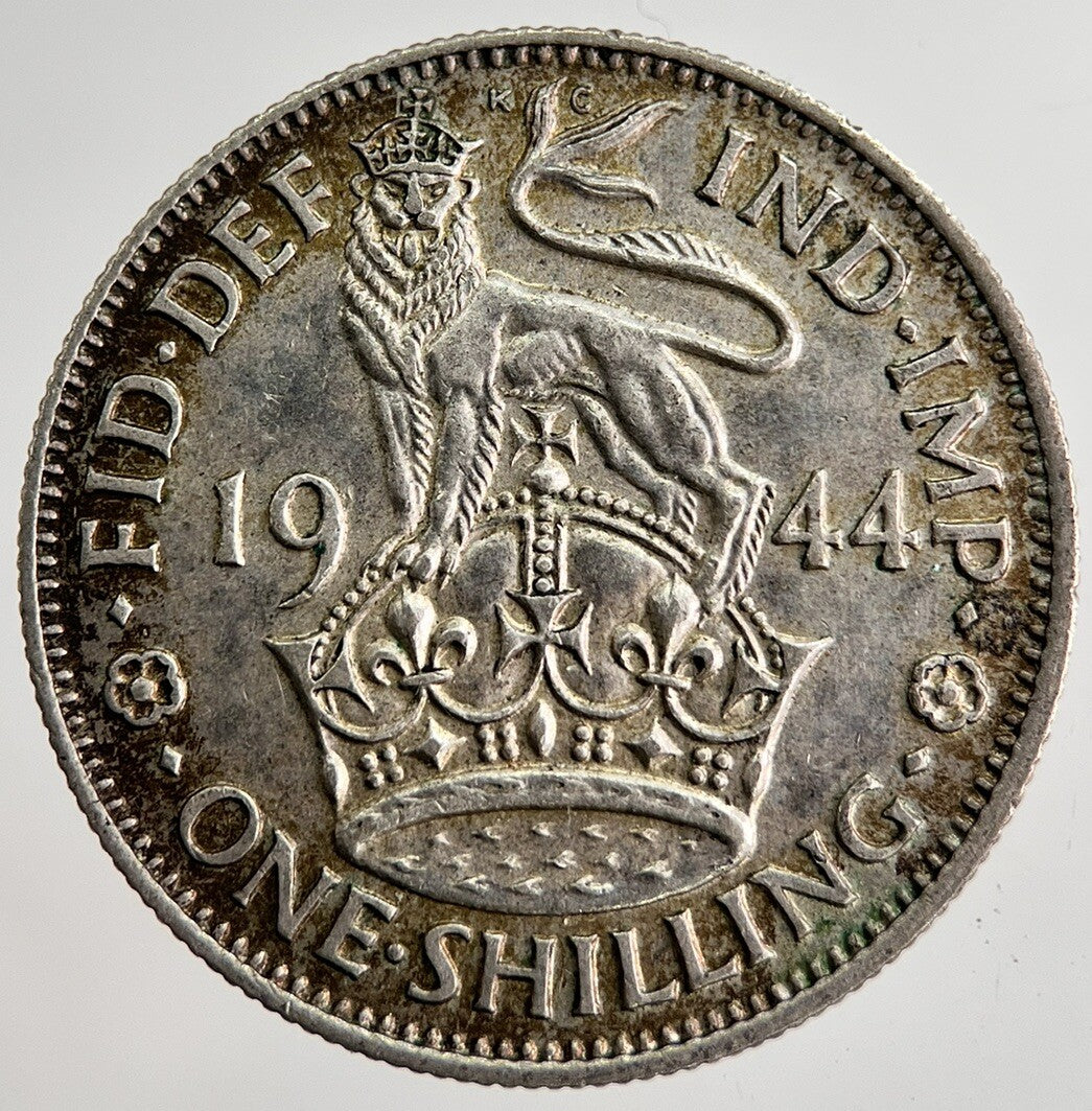 1944 George VI British Shilling Silver Coin | Very Fine Grade | a8694