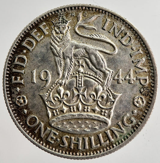 1944 George VI British Shilling Silver Coin | Very Fine Grade | a8694