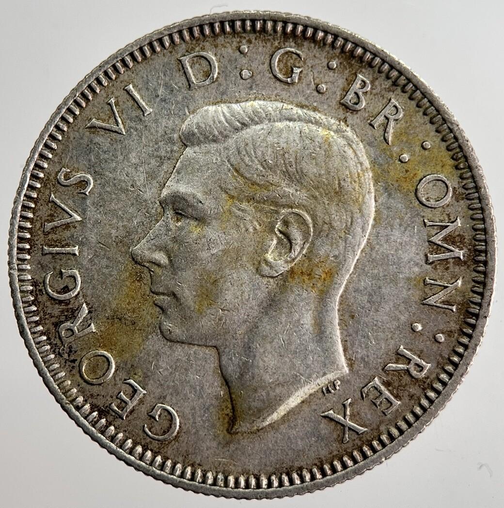 1944 George VI British Shilling Silver Coin | Very Fine Grade | a8694