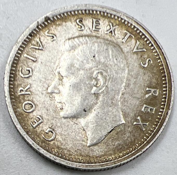 1950 Sixpence | South Africa Silver Coin | Fine Collectable Grade | a983