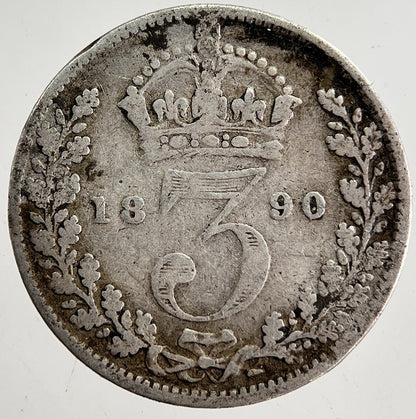 1890 Victoria Threepence Silver Coin | Collectable Grade | a8681