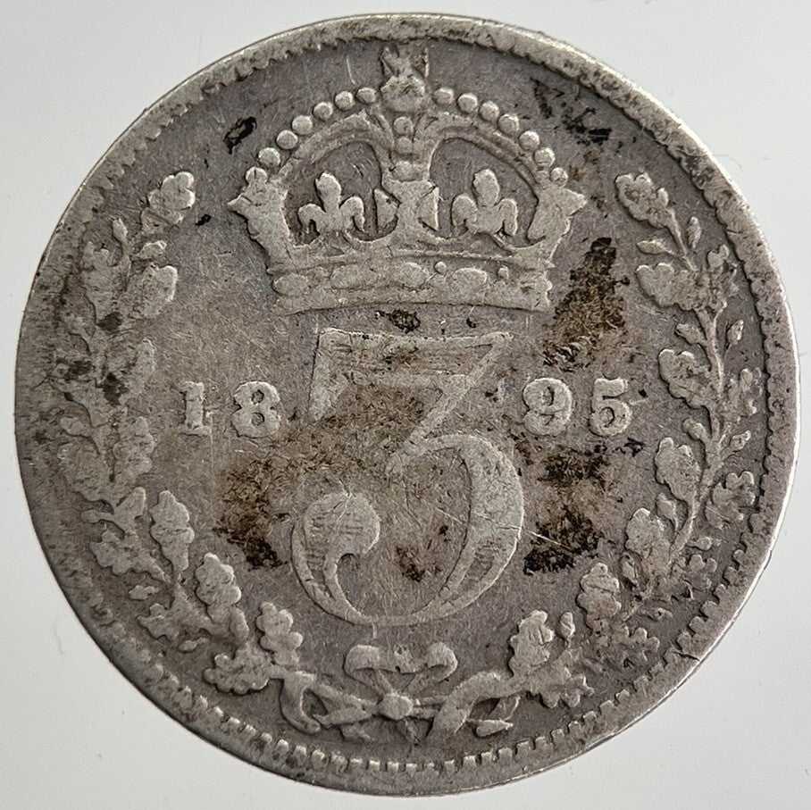 1895 Victoria Threepence Silver Coin | Collectable Grade | a8805