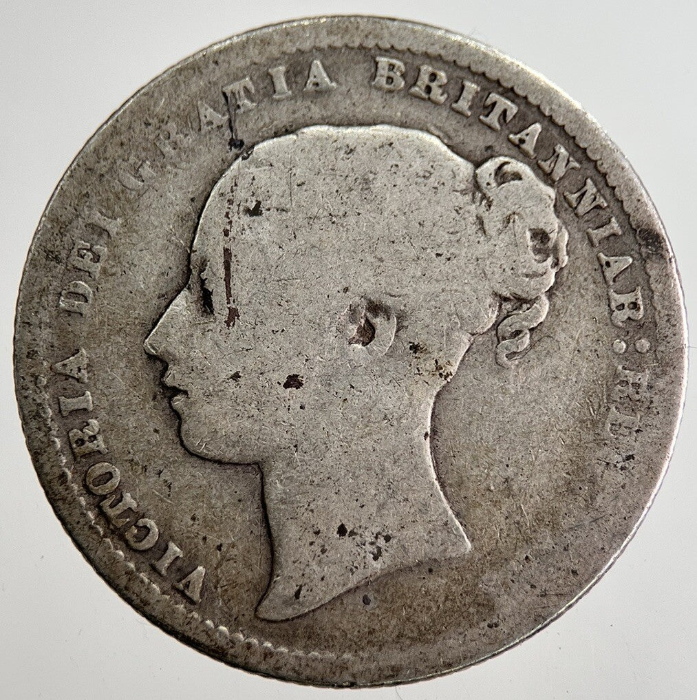 1872 Victoria Shilling Silver Coin | Fair Grade | a8645
