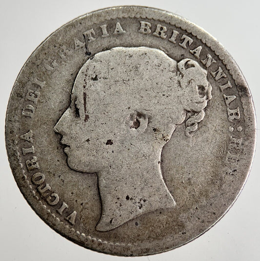 1872 Victoria Shilling Silver Coin | Fair Grade | a8645