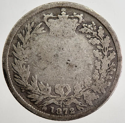 1872 Victoria Shilling Silver Coin | Fair Grade | a8645