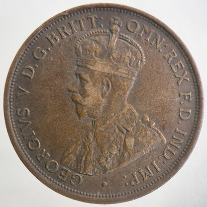 1911 Australia One Penny Coin | Fine Collectable Grade | a9106
