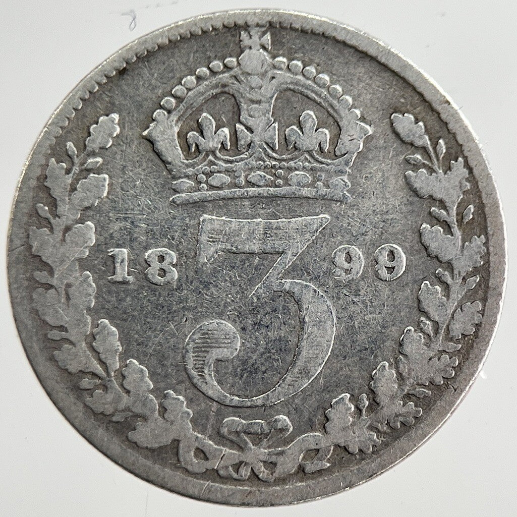 1899 Victoria Threepence Silver Coin | Collectable Grade | a8831