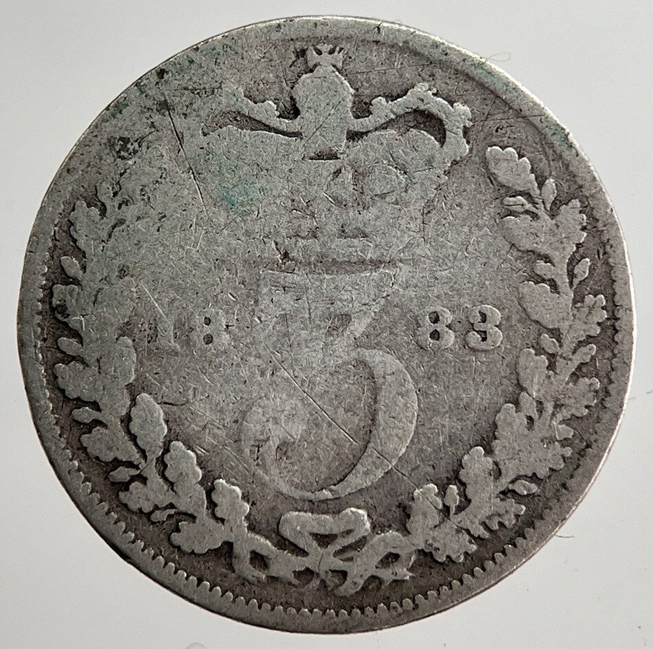 1883 Victoria Threepence Silver Coin | Collectable Grade | a8691