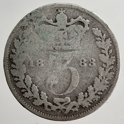 1883 Victoria Threepence Silver Coin | Collectable Grade | a8691