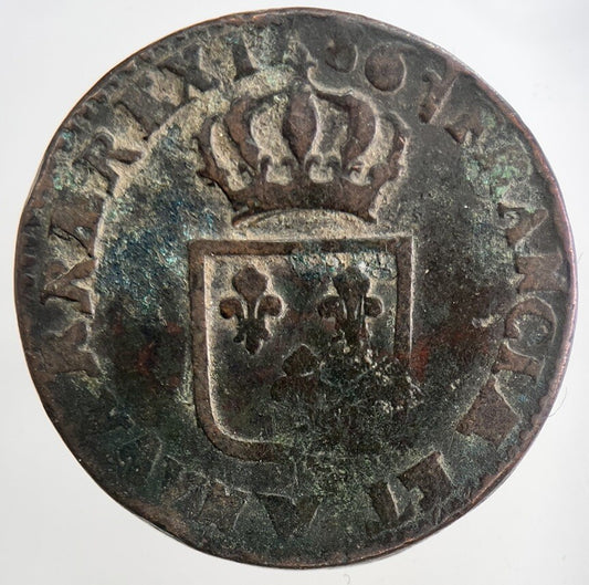 1786 Louis XVI France 1 Sol Coin | Fine Collectable Grade | a9104