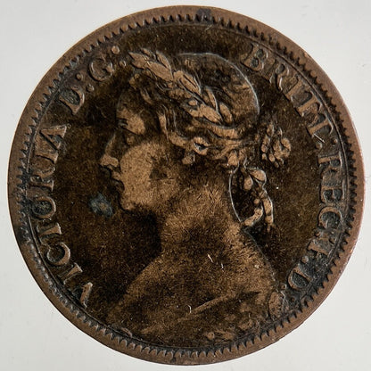 1882-H Victoria Farthing Coin | Fine Collectable Grade | a9211