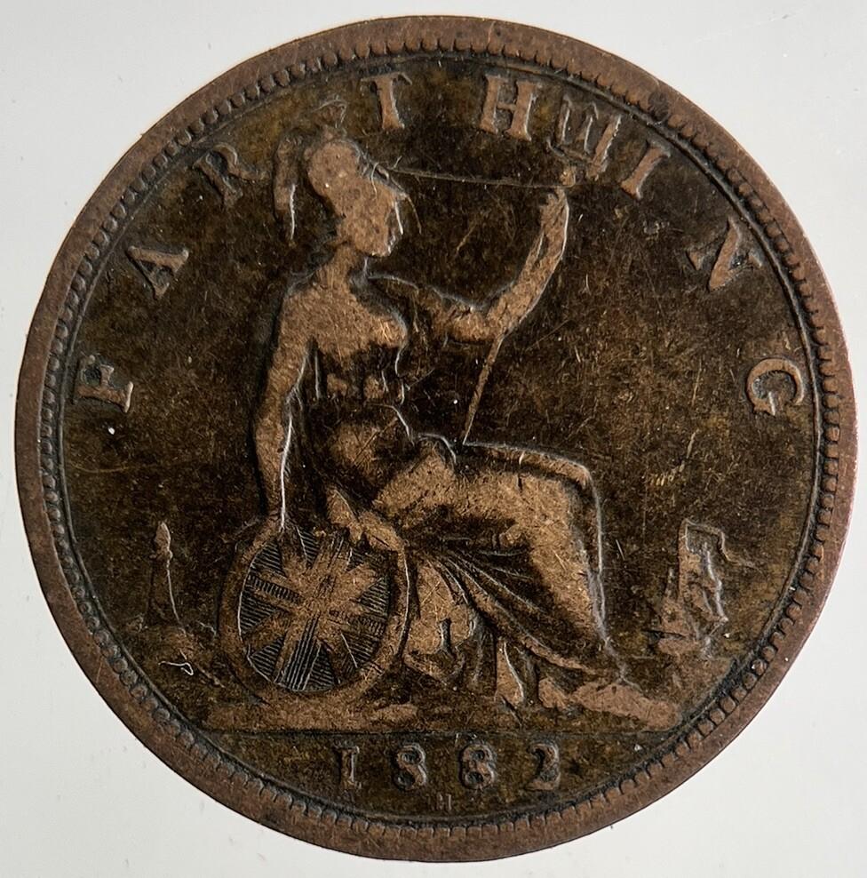 1882-H Victoria Farthing Coin | Fine Collectable Grade | a9211