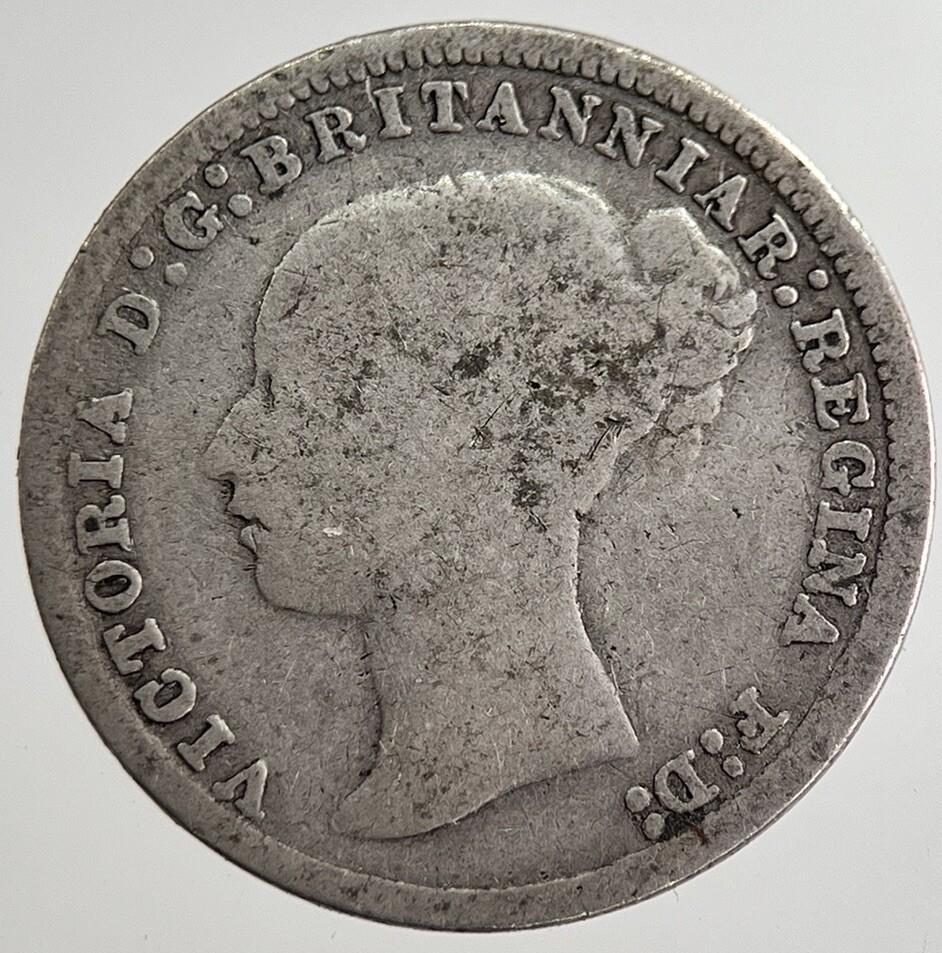 1877 Victoria Threepence Silver Coin | Collectable Grade | a8817