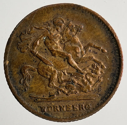 1800’s Victoria Toy Money Coin Token | Fine Collectable Grade | a9144