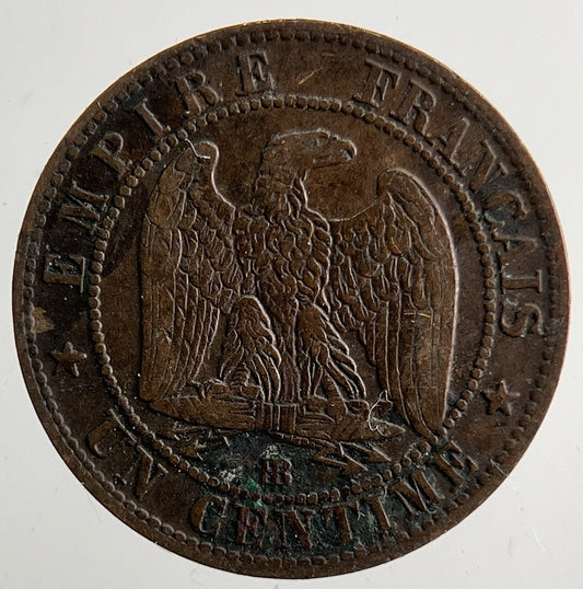 1861 France 1 Cent Centime Coin | Very High Grade | a9225