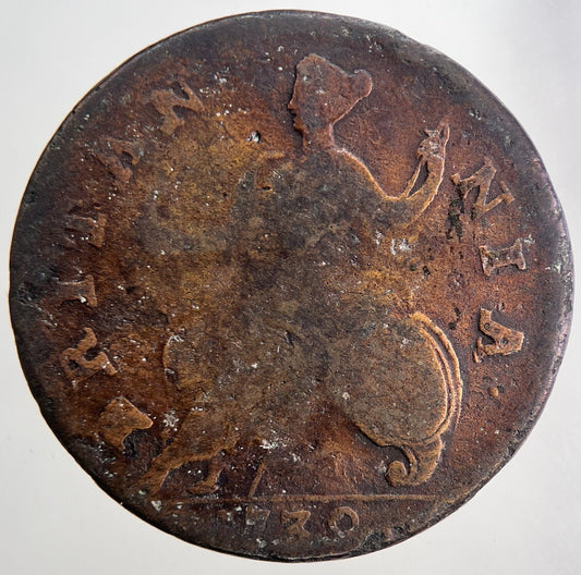 1739 George 2nd II Half-Penny British Coin | Collectable Grade | a9051