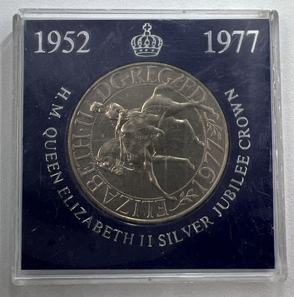 1977 Elizabeth II Jubilee Crown British Coin In Case | Collectable Grade a90343