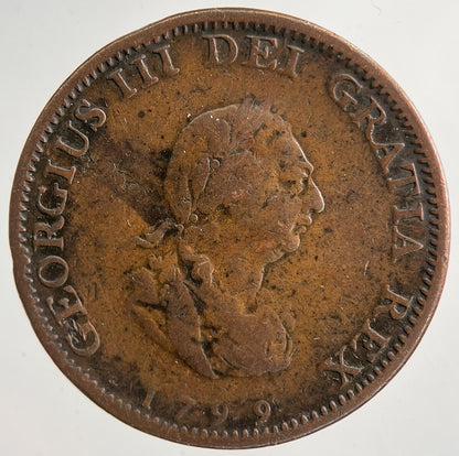 1799 George 3rd III Farthing Coin | Fine Collectable Grade | a9231