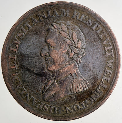 1812 Canada Wellington Salamanca Half-Penny Token | Collectable Grade | a9194