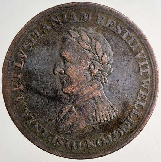 1812 Canada Wellington Salamanca Half-Penny Token | Collectable Grade | a9194