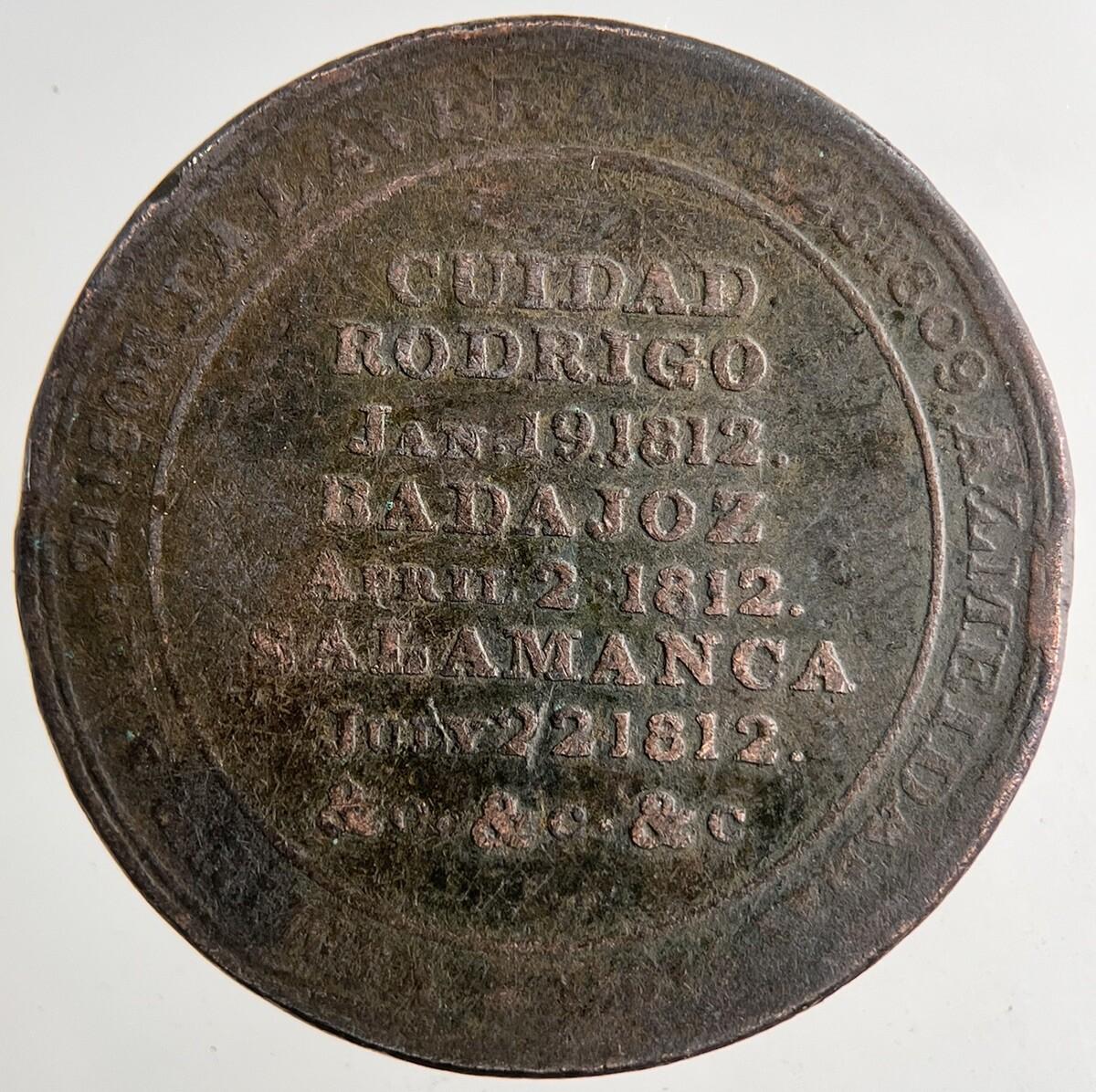 1812 Canada Wellington Salamanca Half-Penny Token | Collectable Grade | a9194