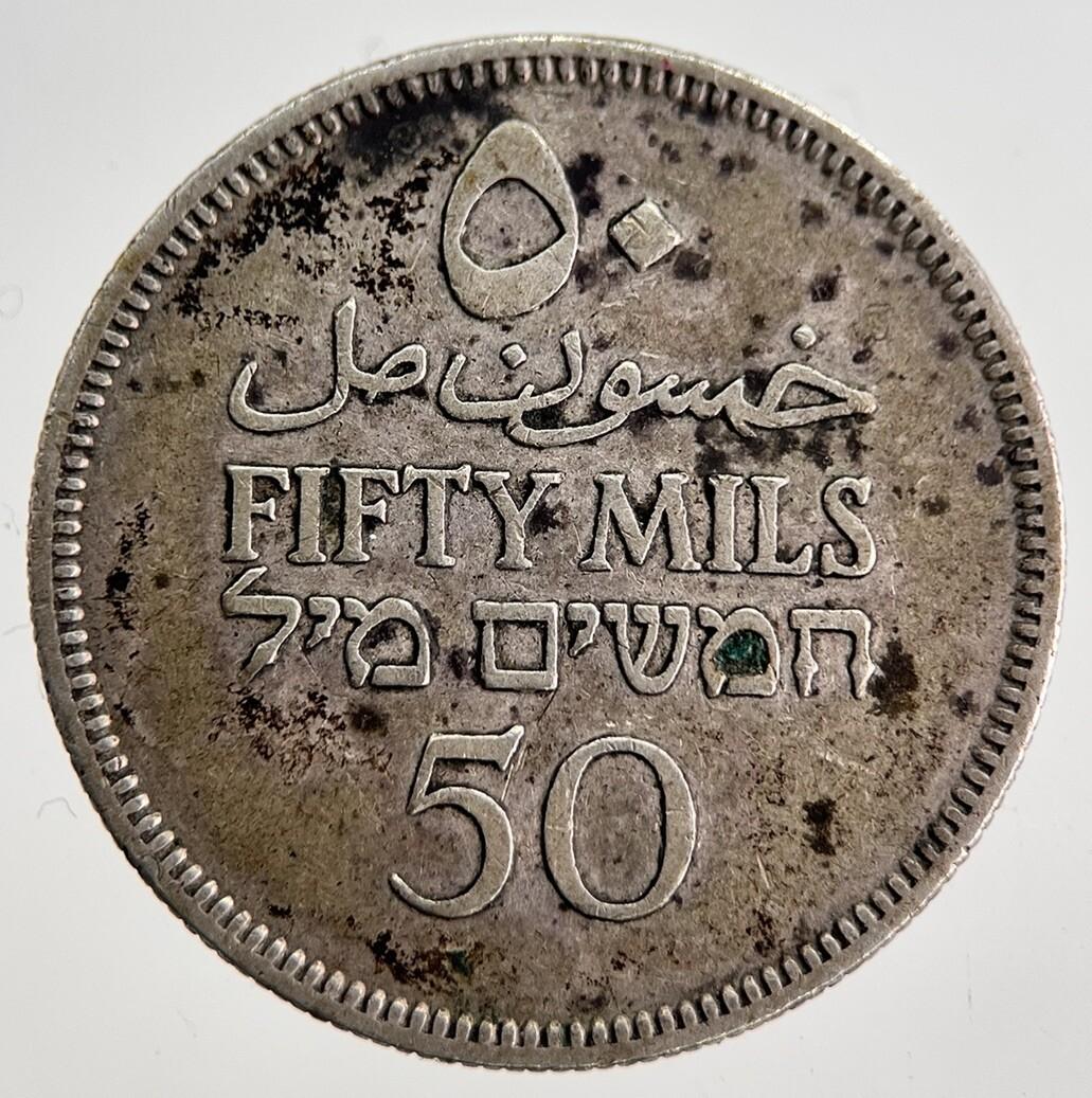 1935 Palestine 50 Mils Silver Coin | Fine Collectable Grade | a8790
