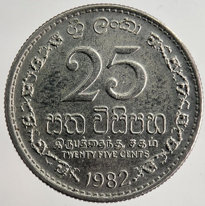 1982 Ceylon 25 Cents Sri Lanka Coin | Very High Grade | a8951