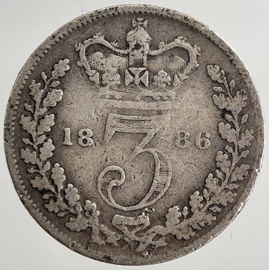 1886 Victoria Threepence Silver Coin | Collectable Grade | a8803