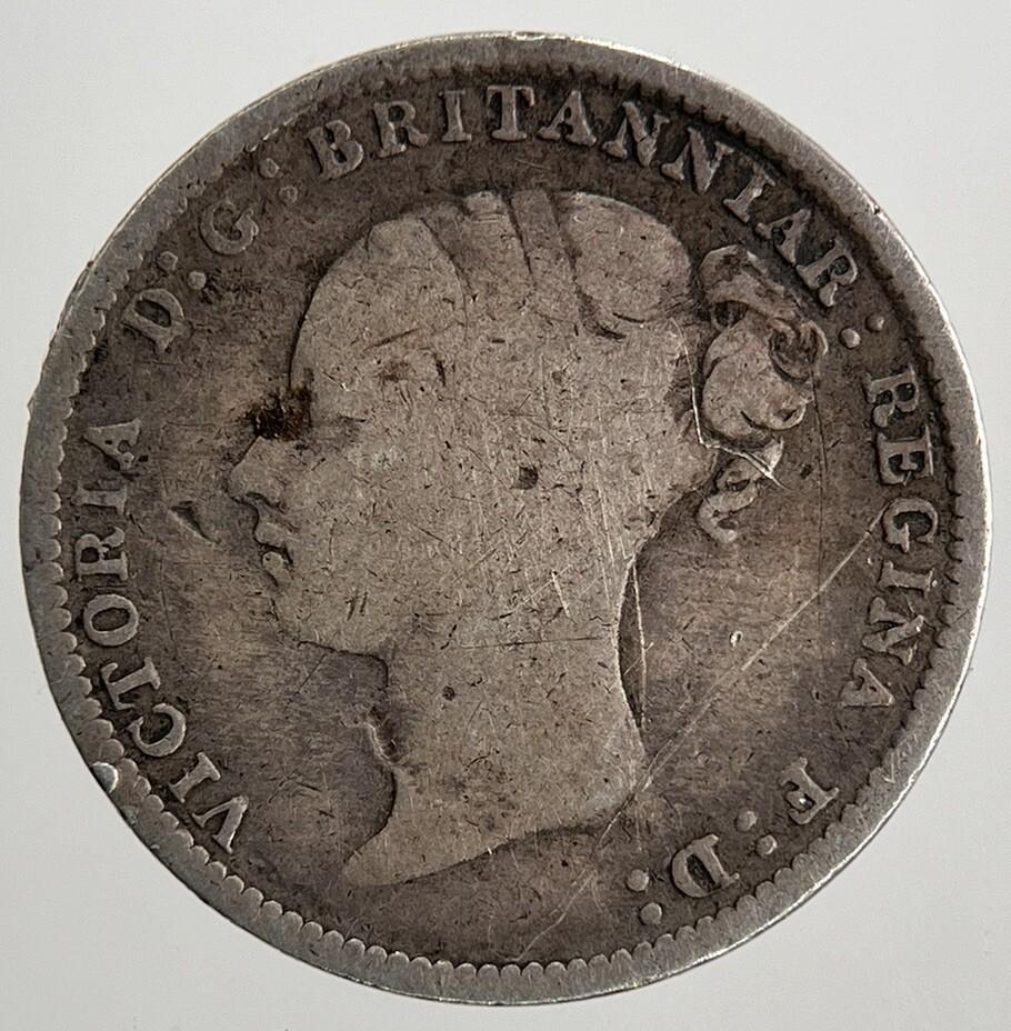 1886 Victoria Threepence Silver Coin | Fine Collectable Grade | a9070