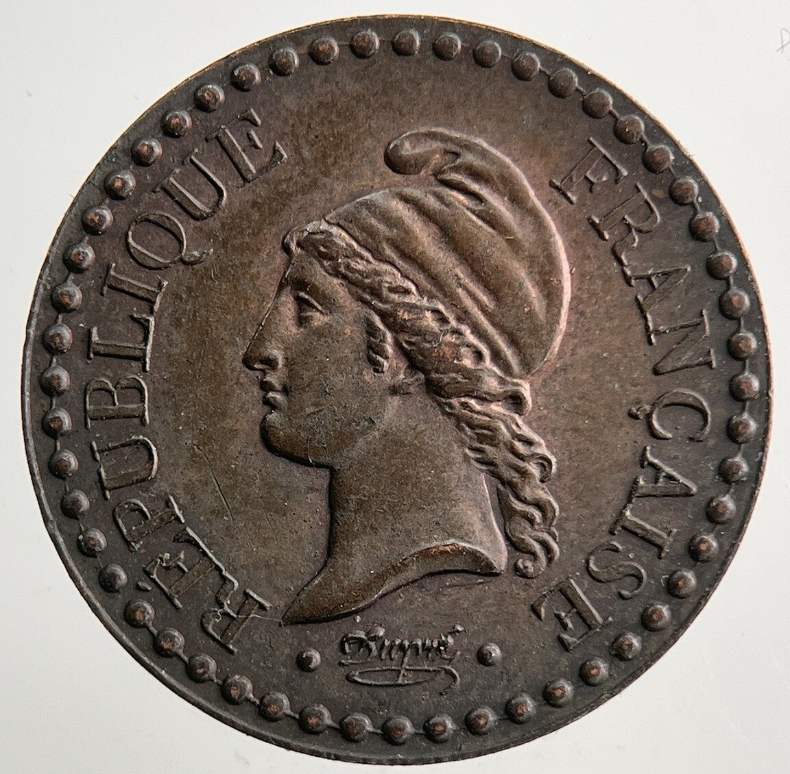 1848 France 1 Cent Centime Coin | Very Fine Grade | a9226