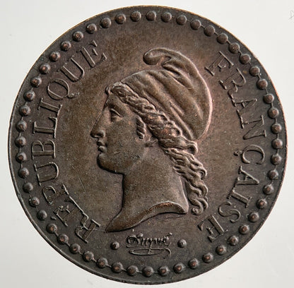 1848 France 1 Cent Centime Coin | Very Fine Grade | a9226