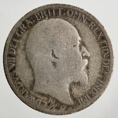 1907 Edward VII Sixpence Silver Coin | Collectable Grade | a9082