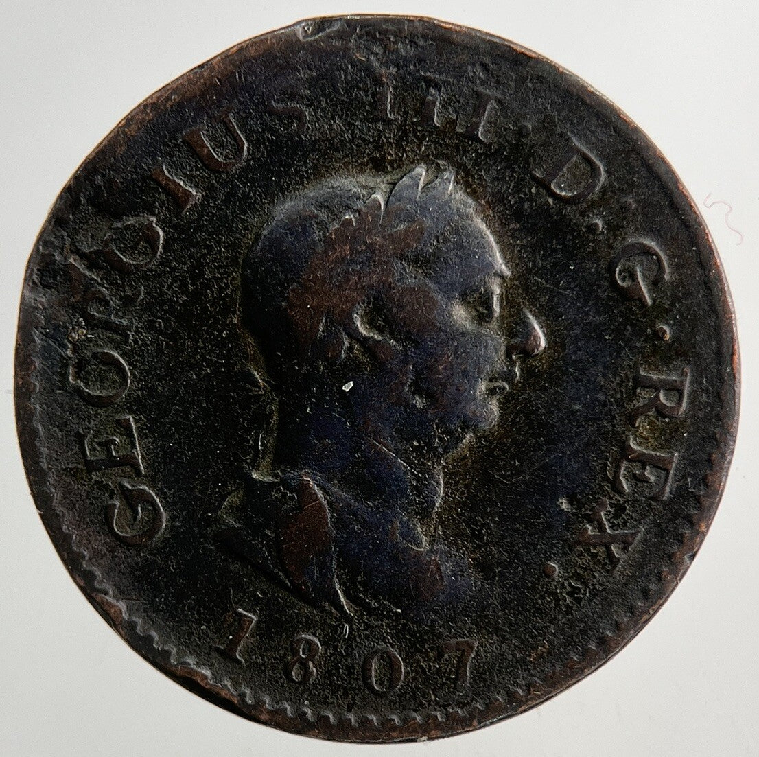 1807 George 3rd III Farthing Coin | Fine Collectable Grade | a9230