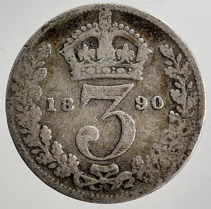 1890 Victoria Threepence Silver Coin | Collectable Grade | a8679