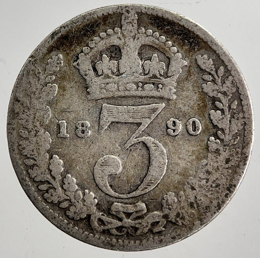 1890 Victoria Threepence Silver Coin | Collectable Grade | a8679