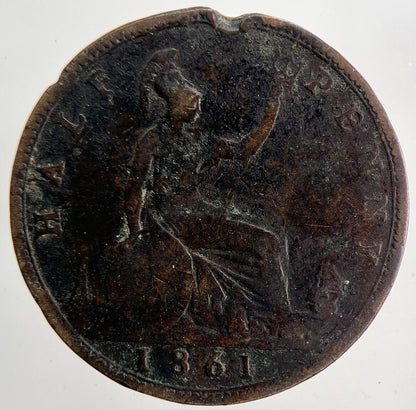 1861 Victoria Half-Penny Coin | Collectable Grade | a9409
