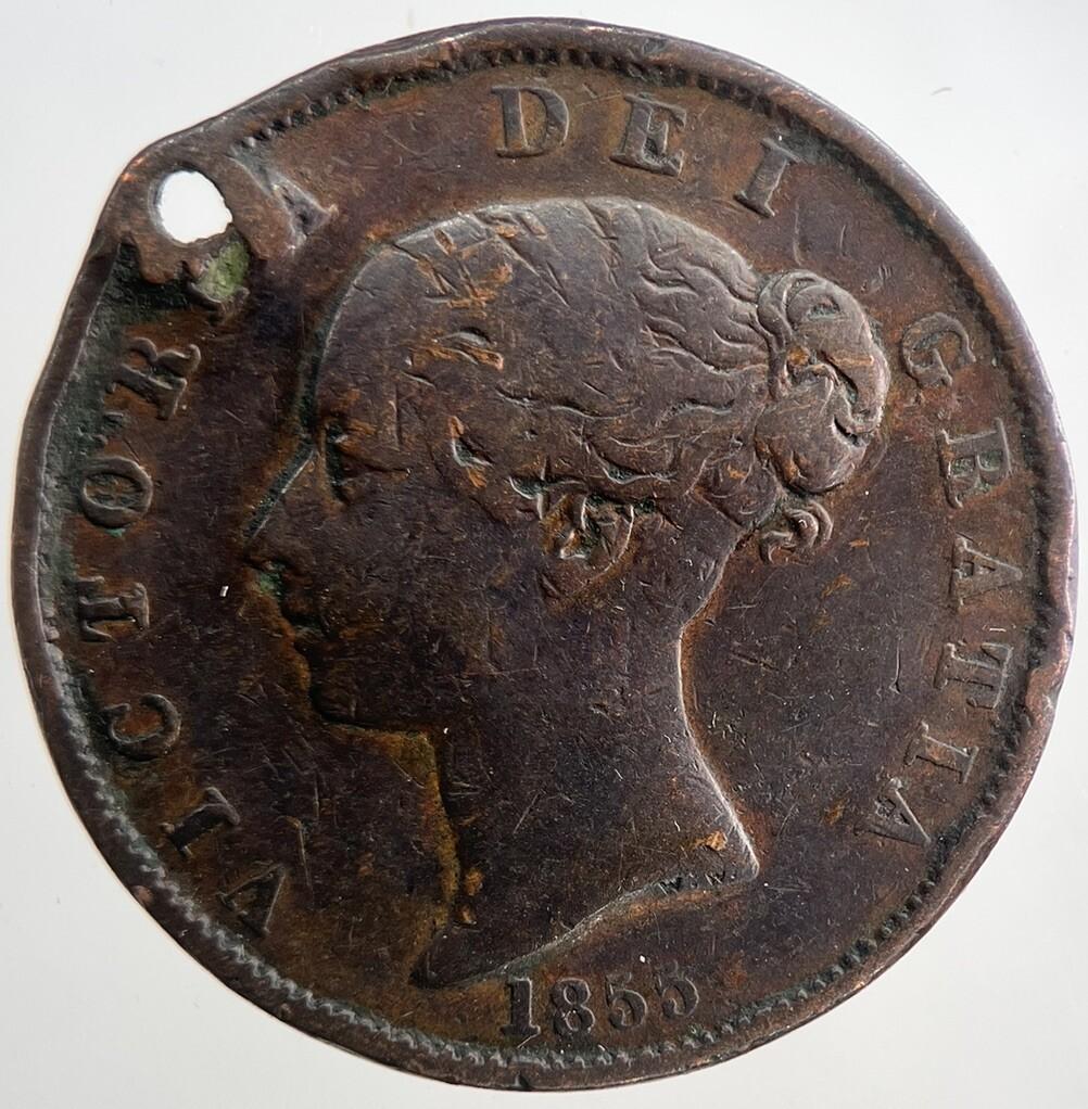 1855 Victoria Half-Penny Coin | Fine Collectable Grade | a9307