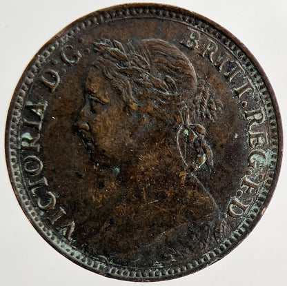 1881 Victoria Farthing Coin | Very Fine Grade | a9413