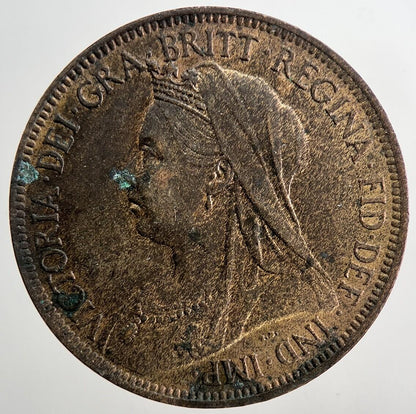 1901 Victoria Half-Penny Coin | Very High Grade | a9398