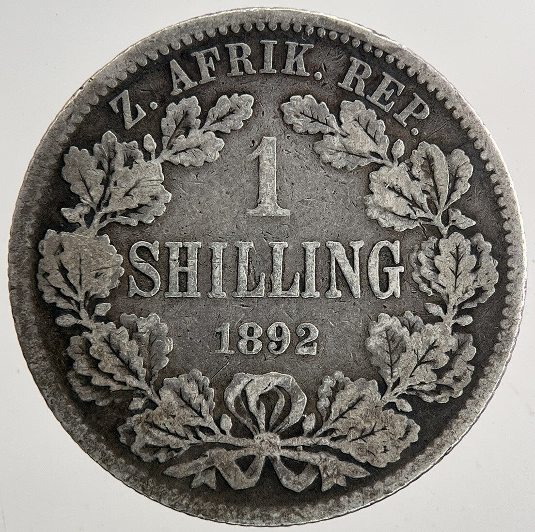 1892 South Africa Shilling Silver Coin | Fine Collectable Grade | a9340
