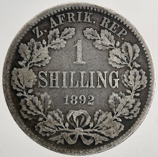 1892 South Africa Shilling Silver Coin | Fine Collectable Grade | a9340