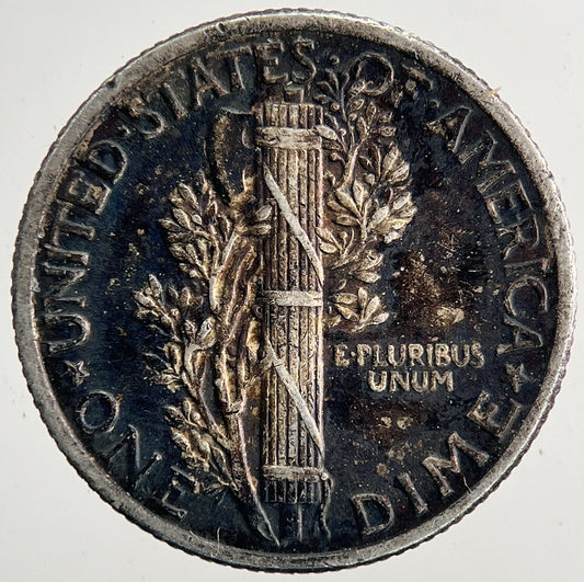 1937 US USA Mercury Dime Silver Coin | Very High Grade | a9335