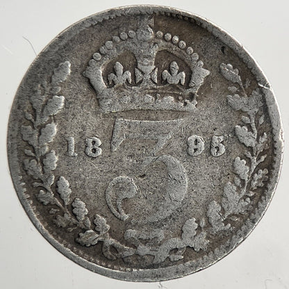 1895 Victoria Threepence Silver Coin | Collectable Grade | a9318