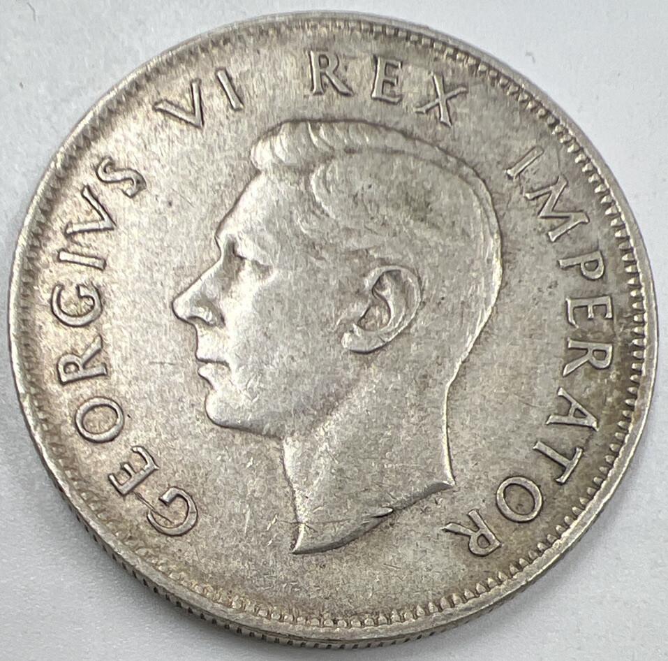 1942 2 1/2 Shillings | South Africa Silver Coin | Fine Collectable Grade | a962